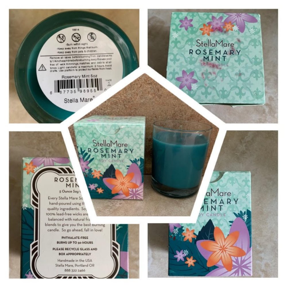Stella Mare Rosemary mint soy candle